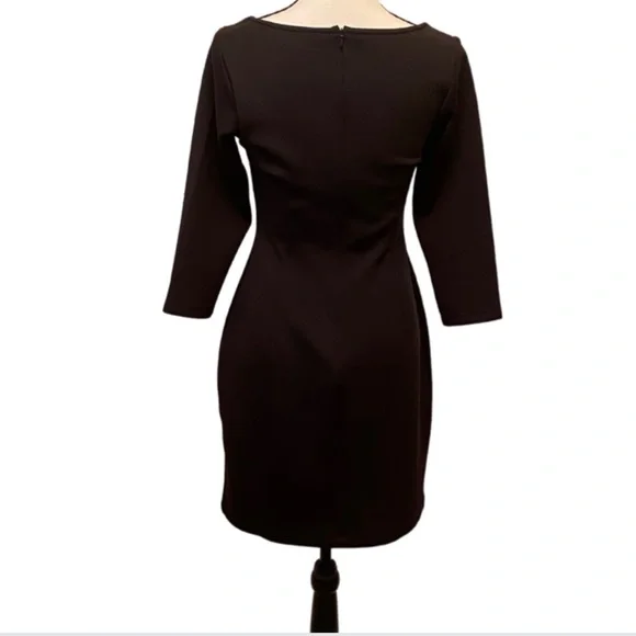 AVON Sexy Scuba Dress Criss Cross Neckline Black - Picture 3 of 4